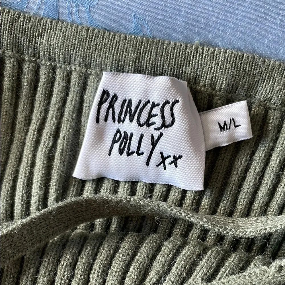 Princess Polly Olive Ribbed Midi Dress - Image 7