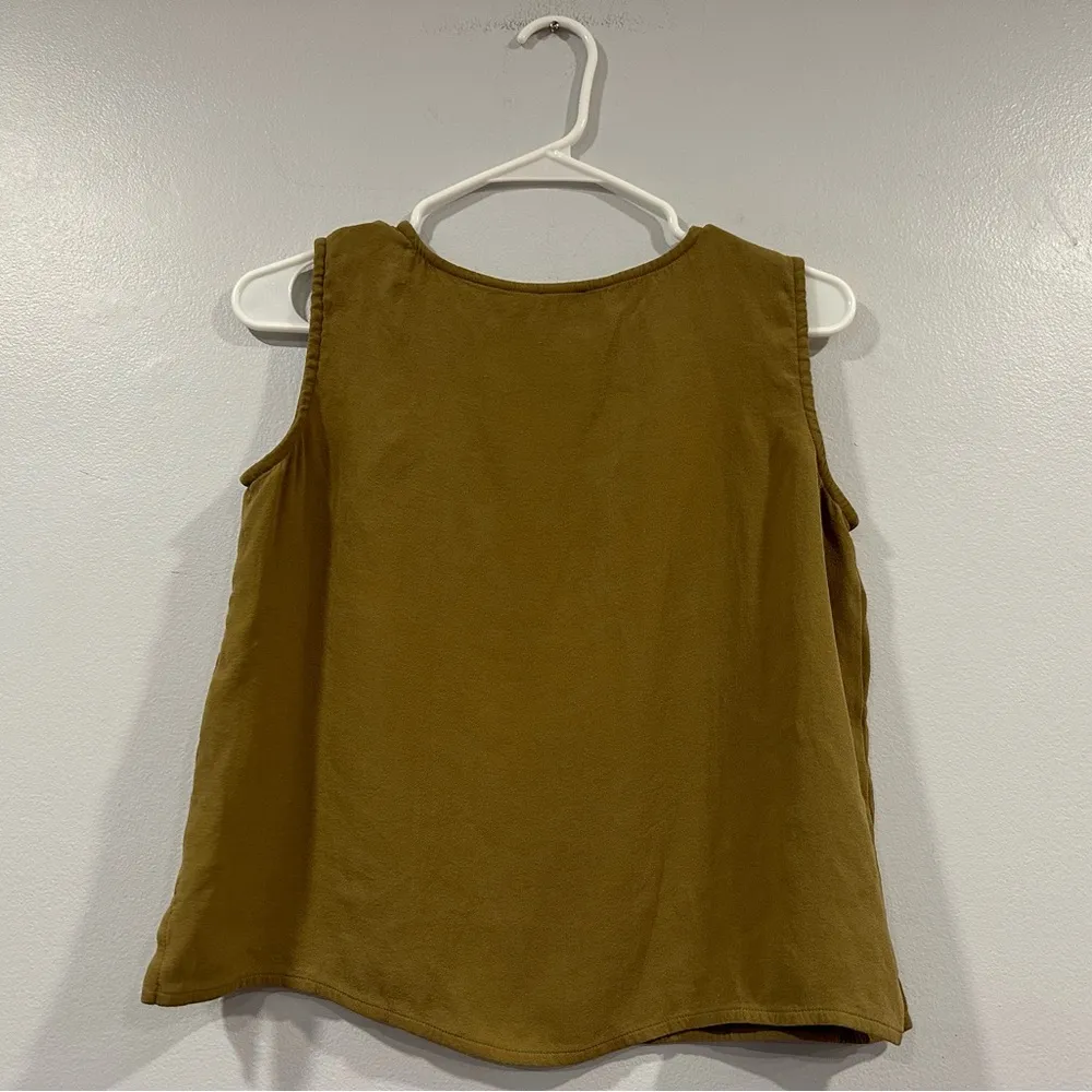 Eileen Fisher Olive Green Sleeveless Tank Small S - Image 3