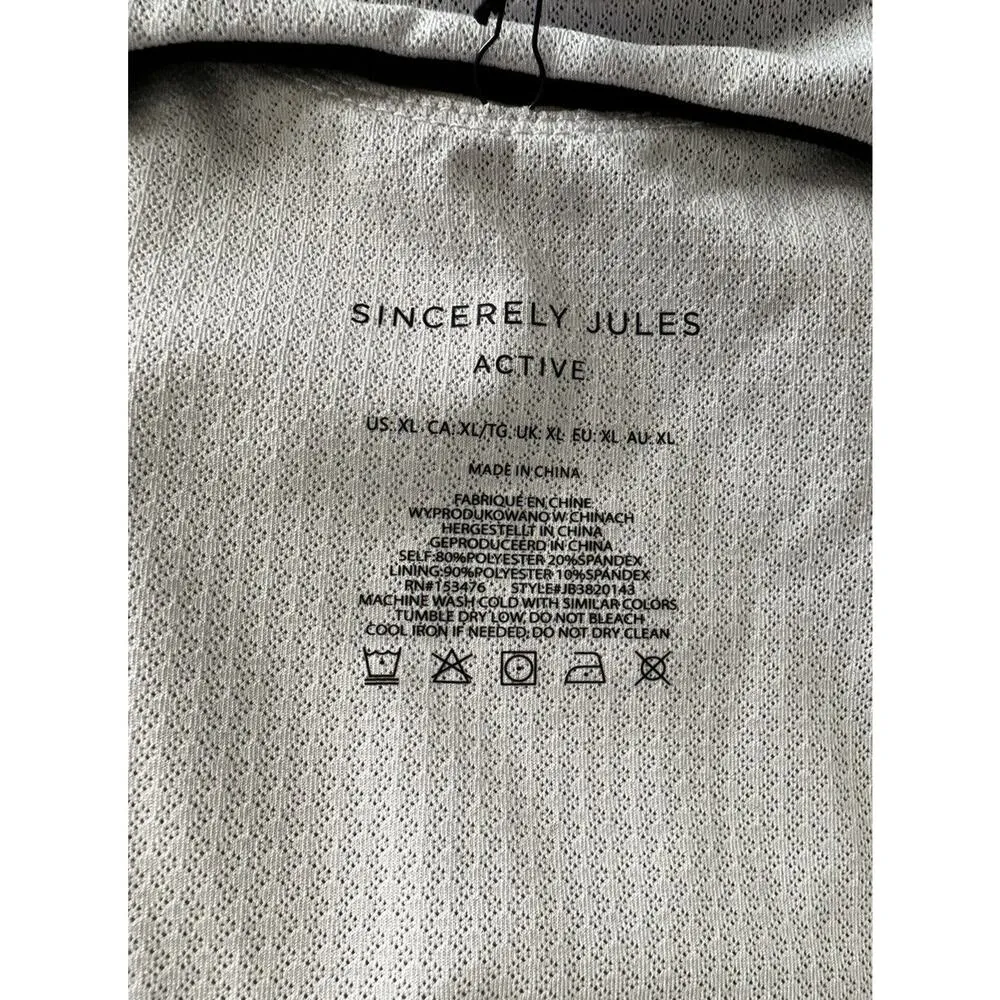 New Sincerely Jules Active Purple Black Sports Racer Back Cutouts Bra XL NWT - Image 5