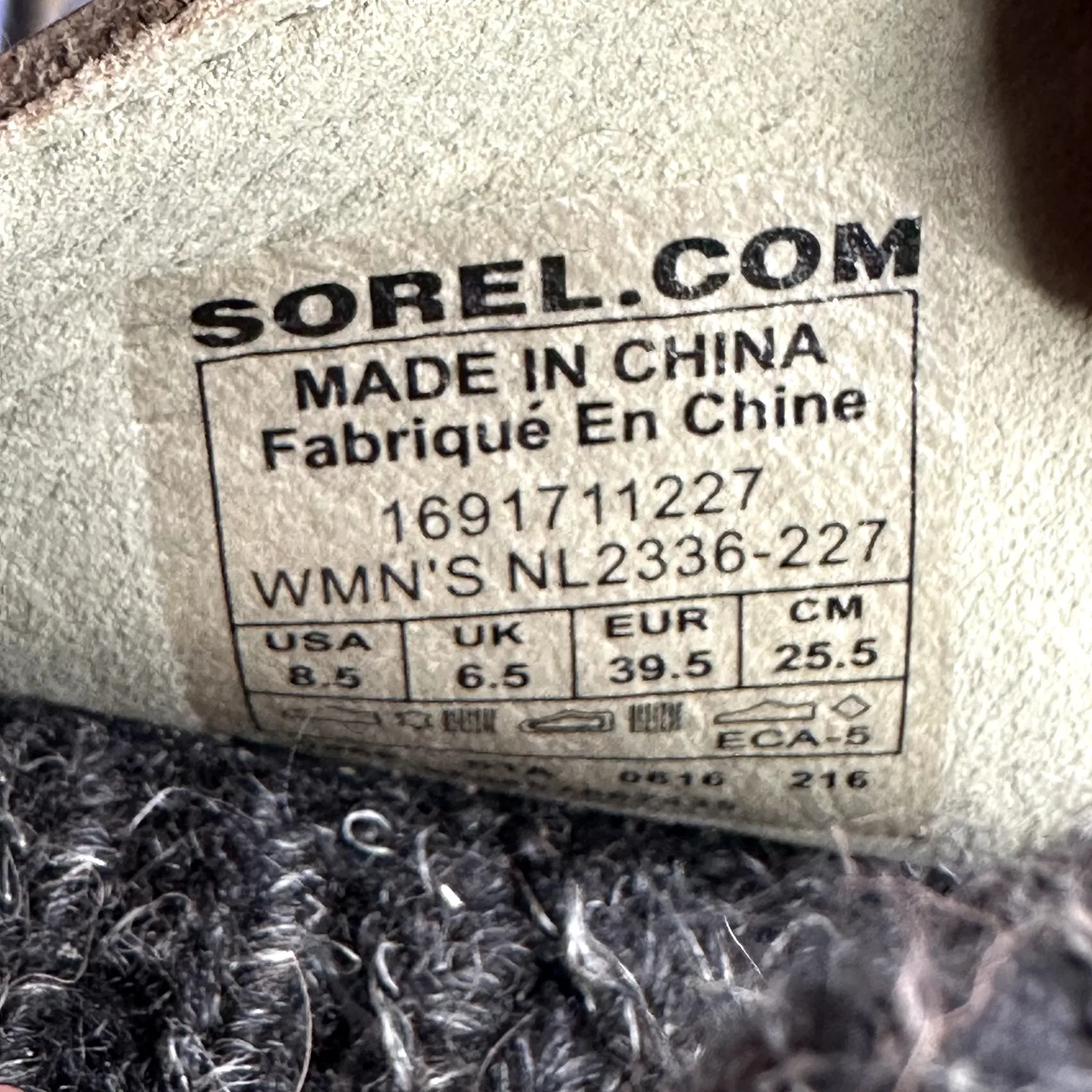 Sorel Joanie Sweater Wedge Boots Slip On Waterproof Snow Leather Tan Black 8.5 - Image 6