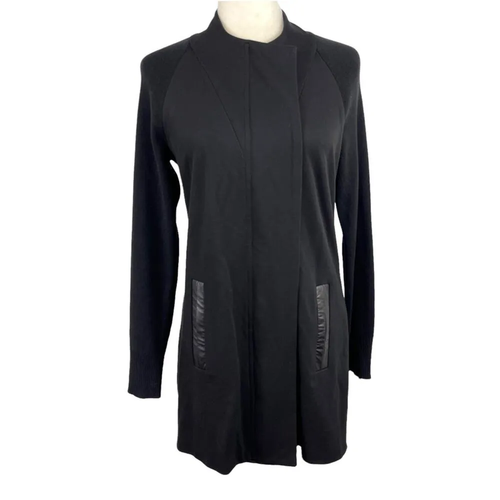 Cabi Tailored Ponte Knit Coat Black Full Zip Soft Shell Stretch 3351 Womens XS - Image 2