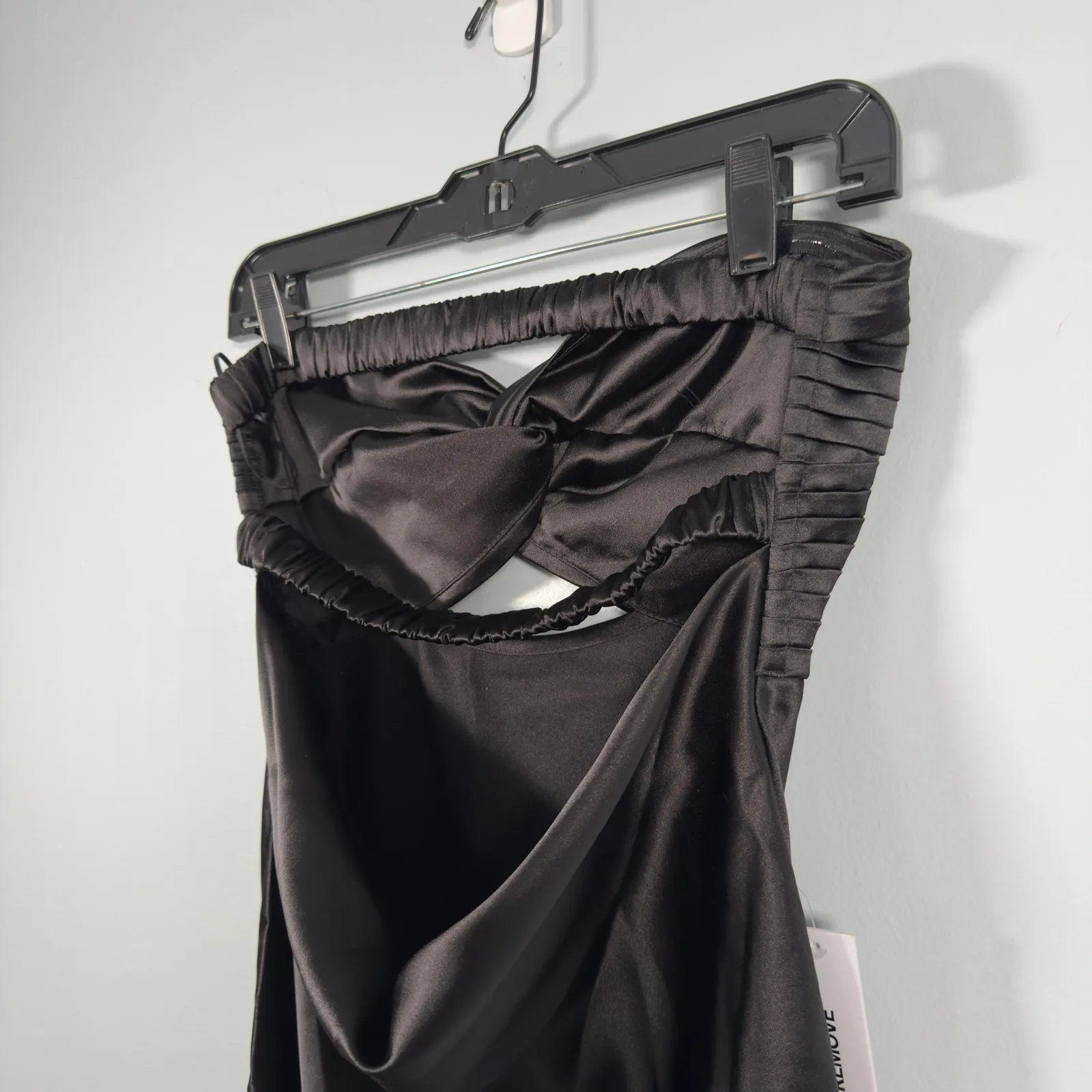 Princess Polly Shellie Black Satin Cutout Mini Dress NWT Party Club Formal 6 - Image 7