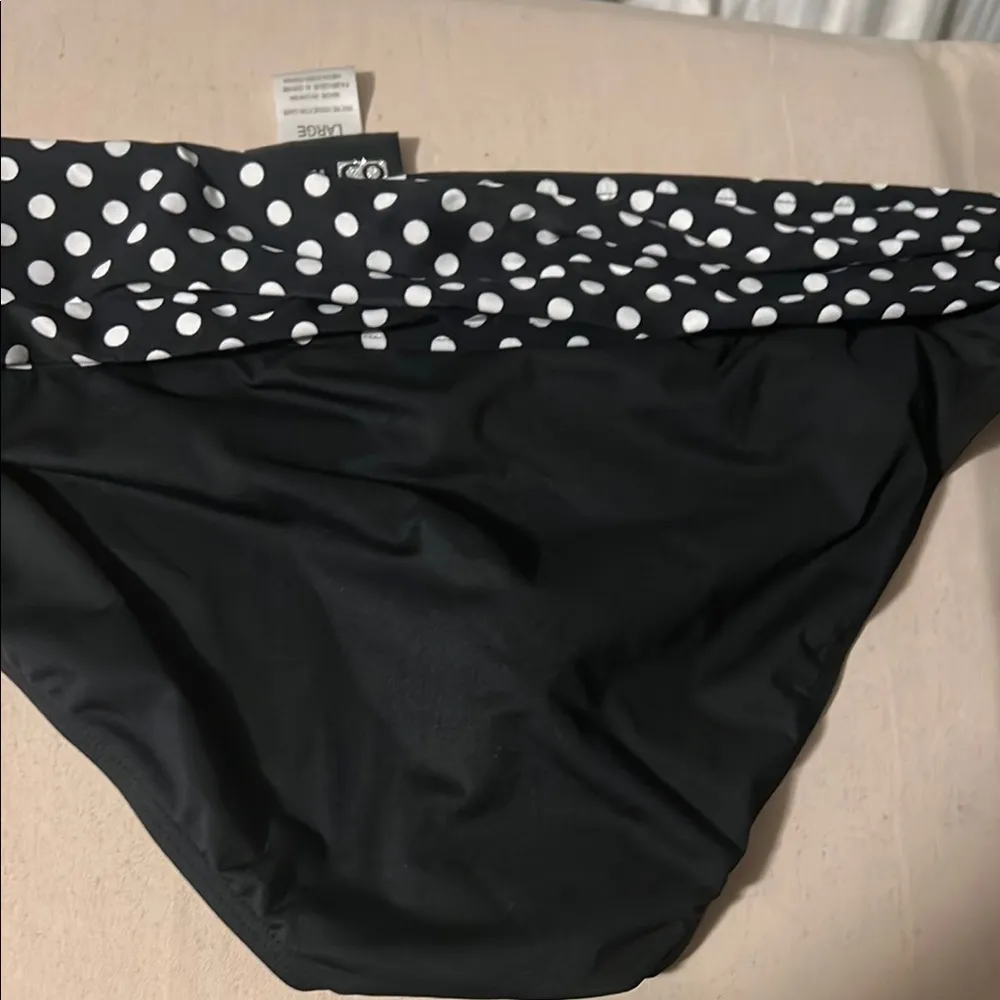 Coco Reef Chic Black Polka Dot Bikini Bottom Large - Image 7