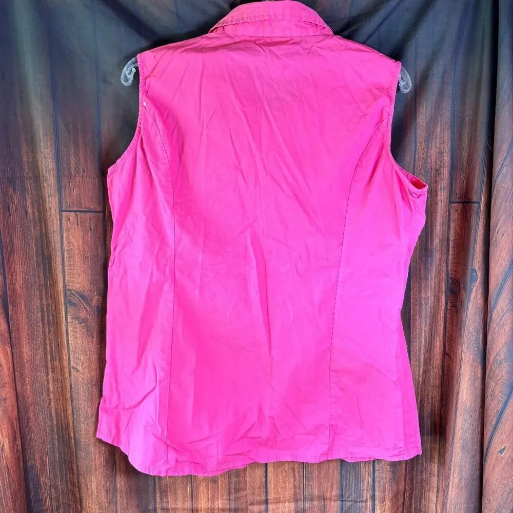 Canyon Guide OutfittersTop Sleeveless Collared Hot Pink Women's Size L Size L - Image 2