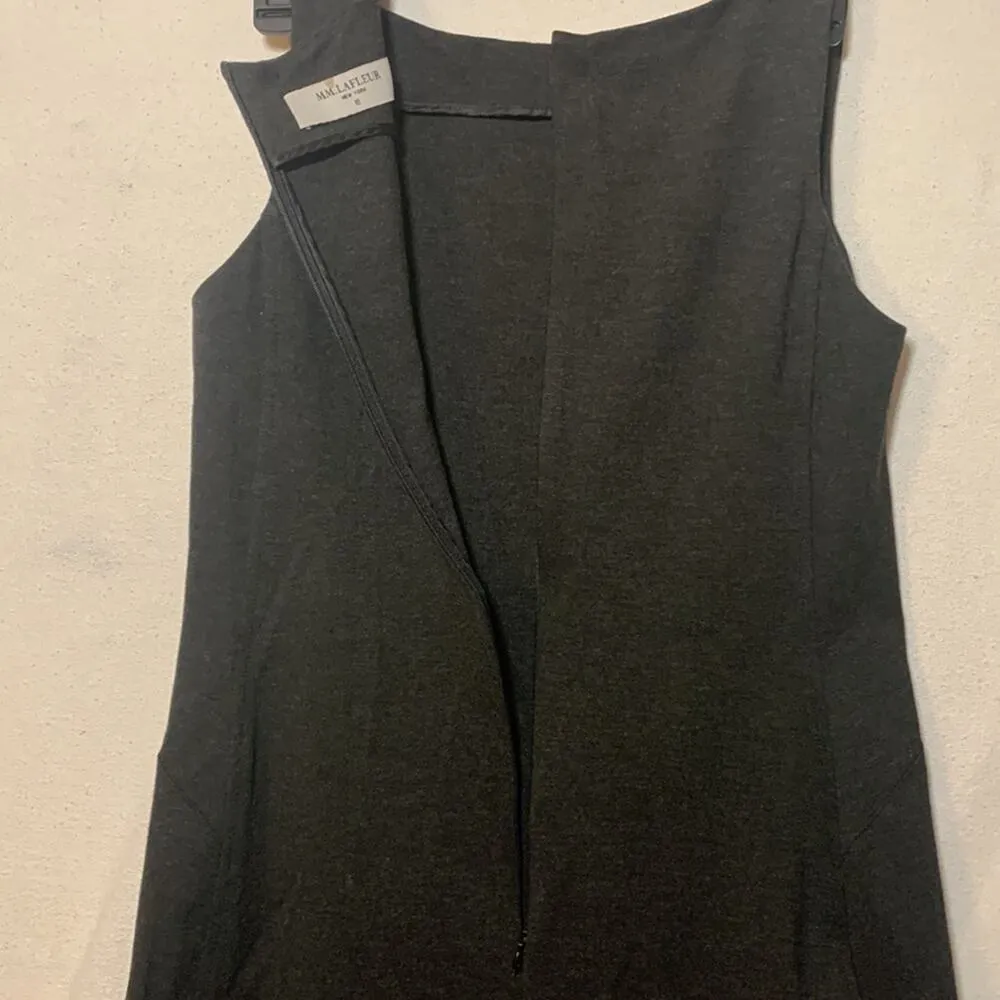 MM Lafleur womens 10 medium gray knee length dress business casual twist shoulde - Image 5