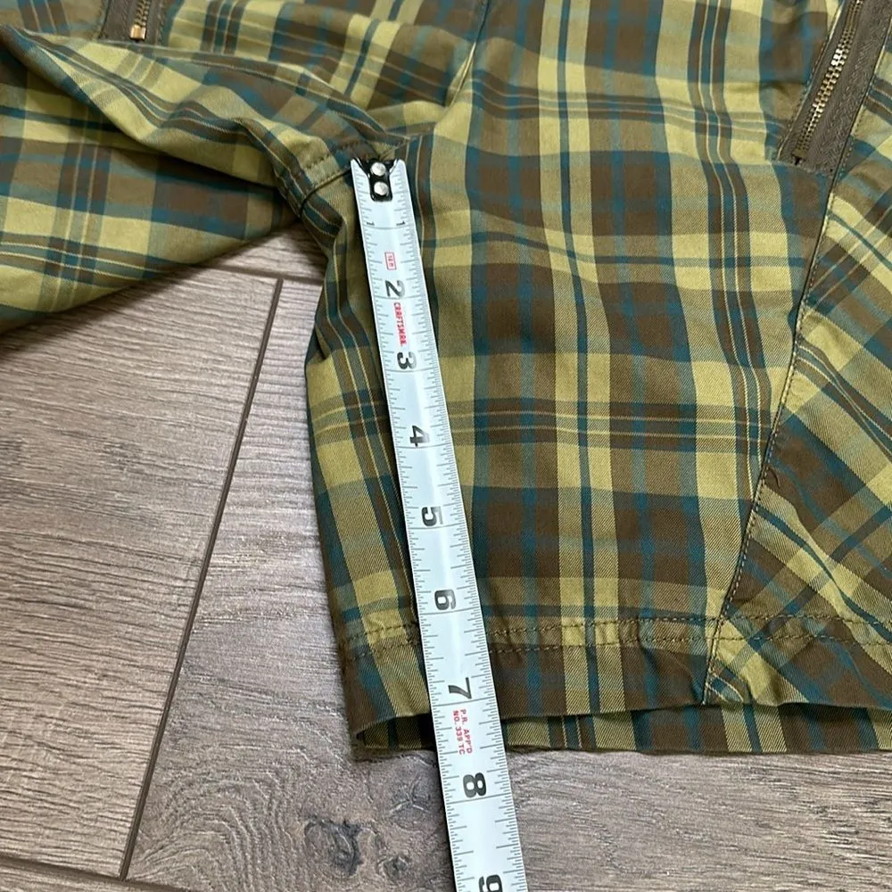 L.A.M.B‎ By Gwen Stefani 7” Green Plaid Mid Rise Shorts Size 0 - Image 10