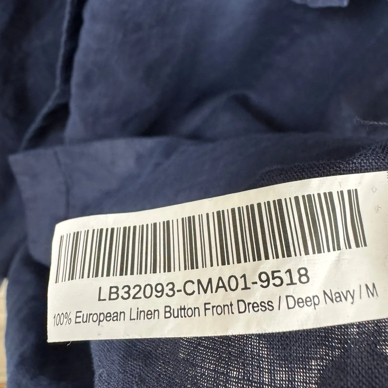 Quince Women's 100% European Linen Button Front Midi Dress Navy‎ Blue Sz Medium - Image 7