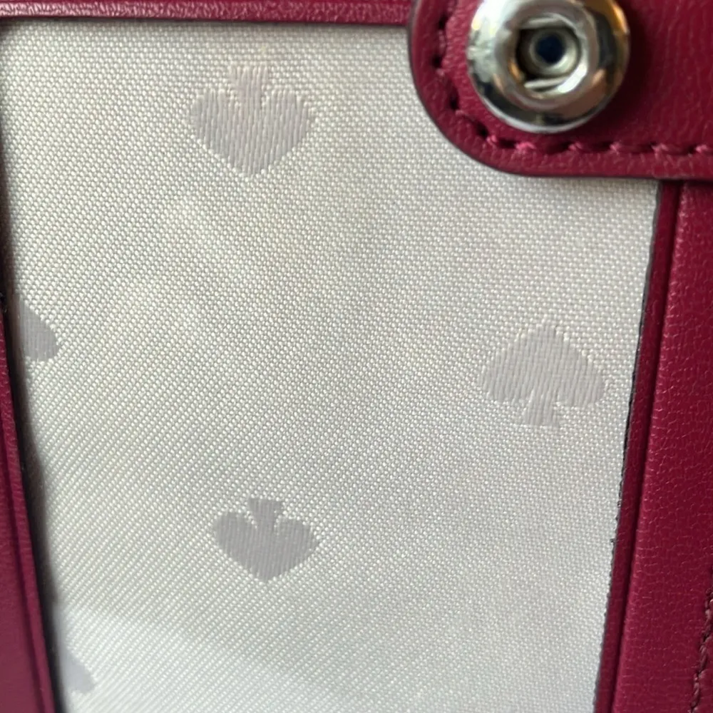 Kate Spade: Colorblock Blue/Purple tone 12 card slots- ID card spot- red inside - Image 8