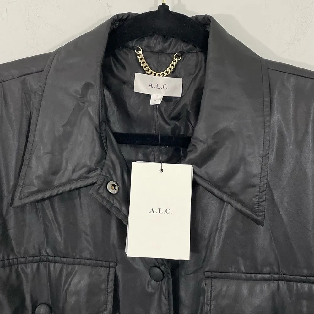 ALC Frank NWT A.L.C. Shane Jacket Shacket Black‎ Size MEDIUM - Image 7