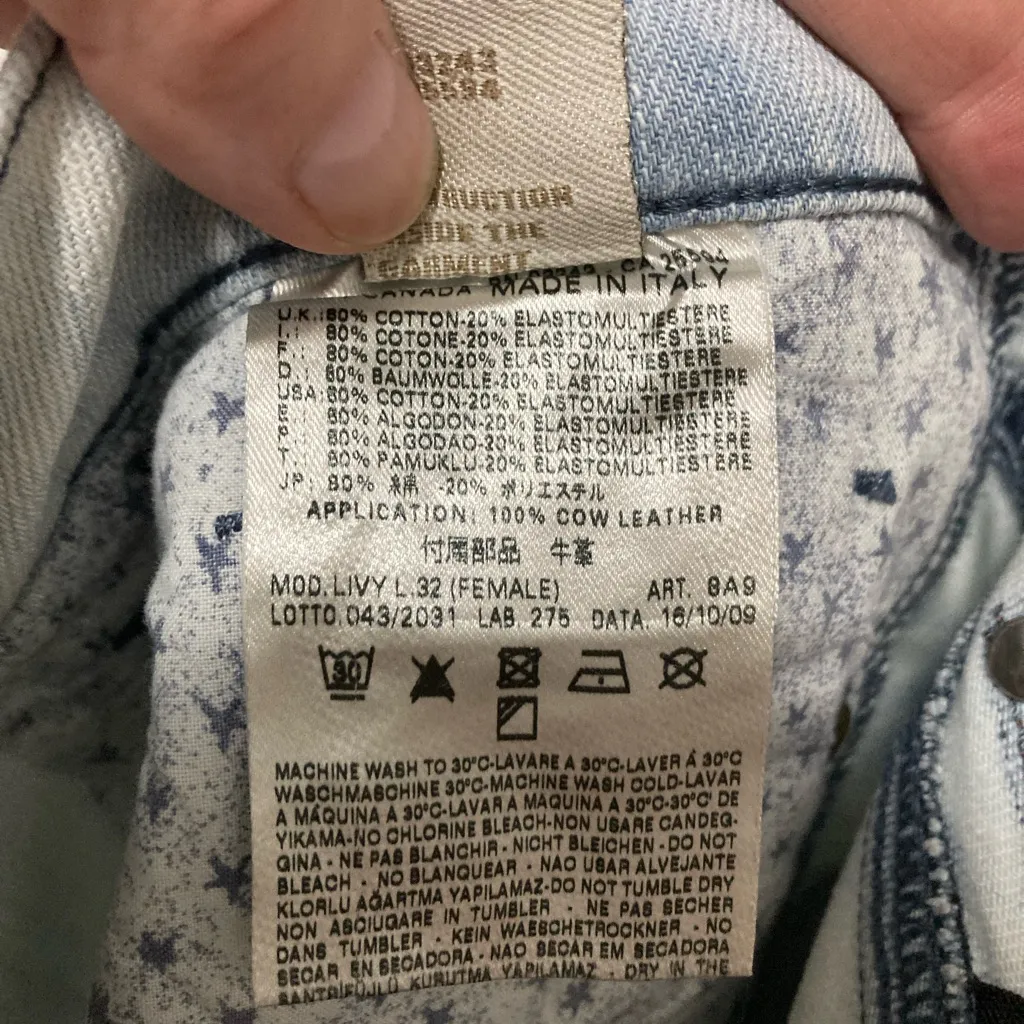 Diesel Y2K Women's Acid White Wash Livy Stretch Distressed Skinny Denim Jeans - Image 4