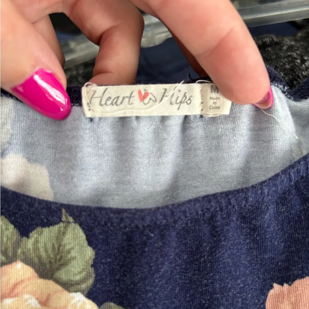 Heart Hips Blue Floral Mini Dress Pink Size M - Image 3