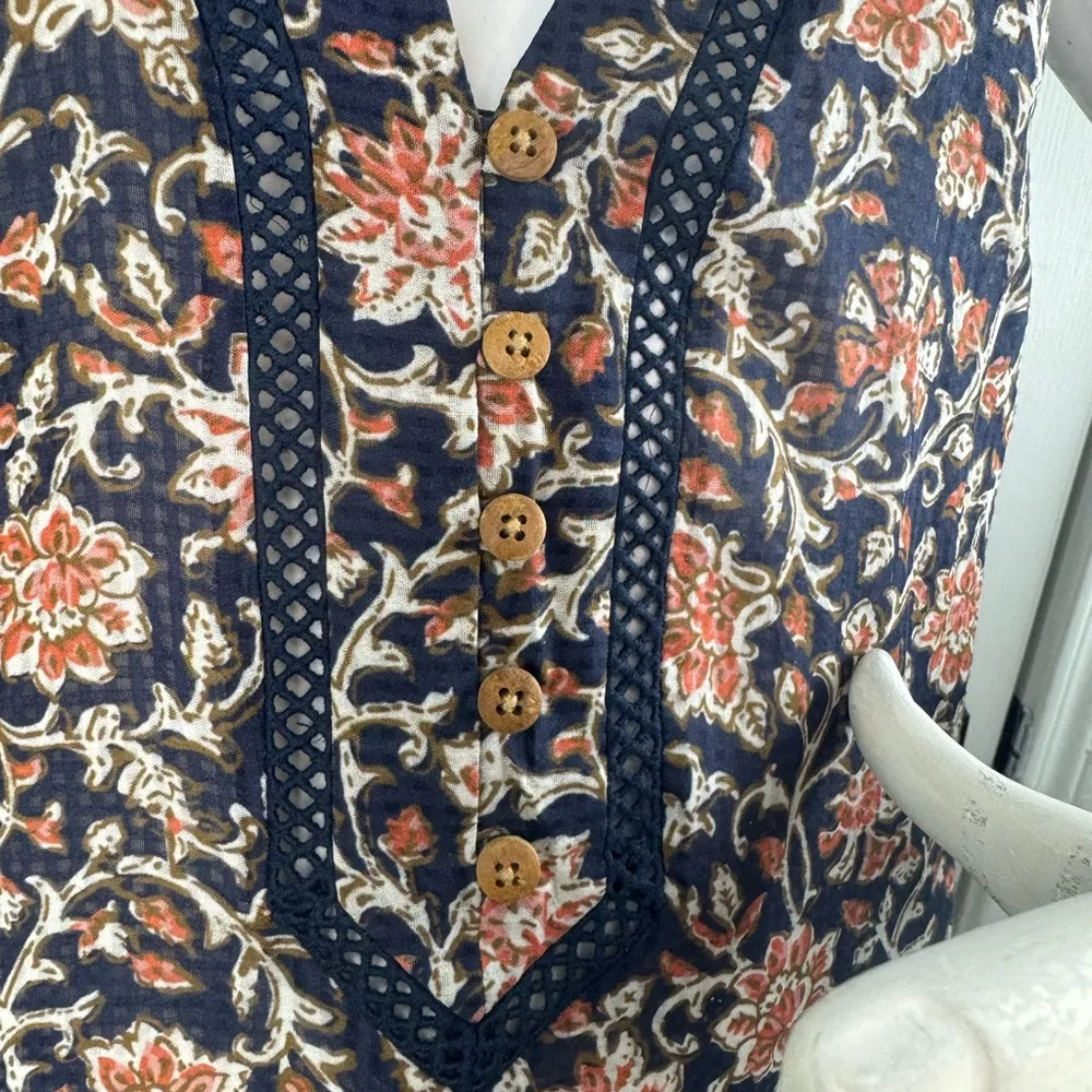 VERONICA BEARD
Leanna Sleeveless Ruffle Minidress In Moonlit Ocean Multi Small. - Image 6