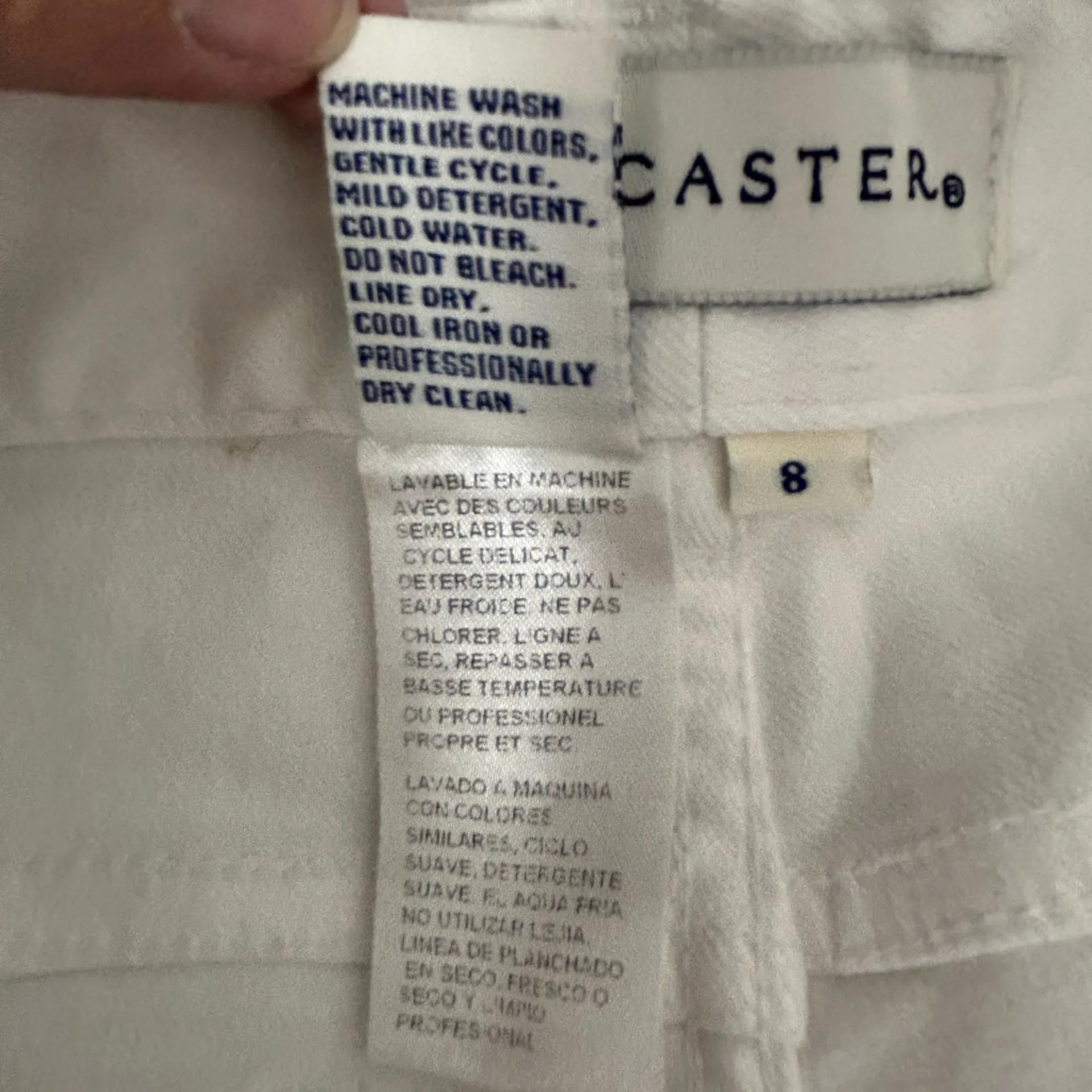 Doncaster White Straight-Leg Designer Jeans Size 8 Luxury Cotton Blend - Image 10