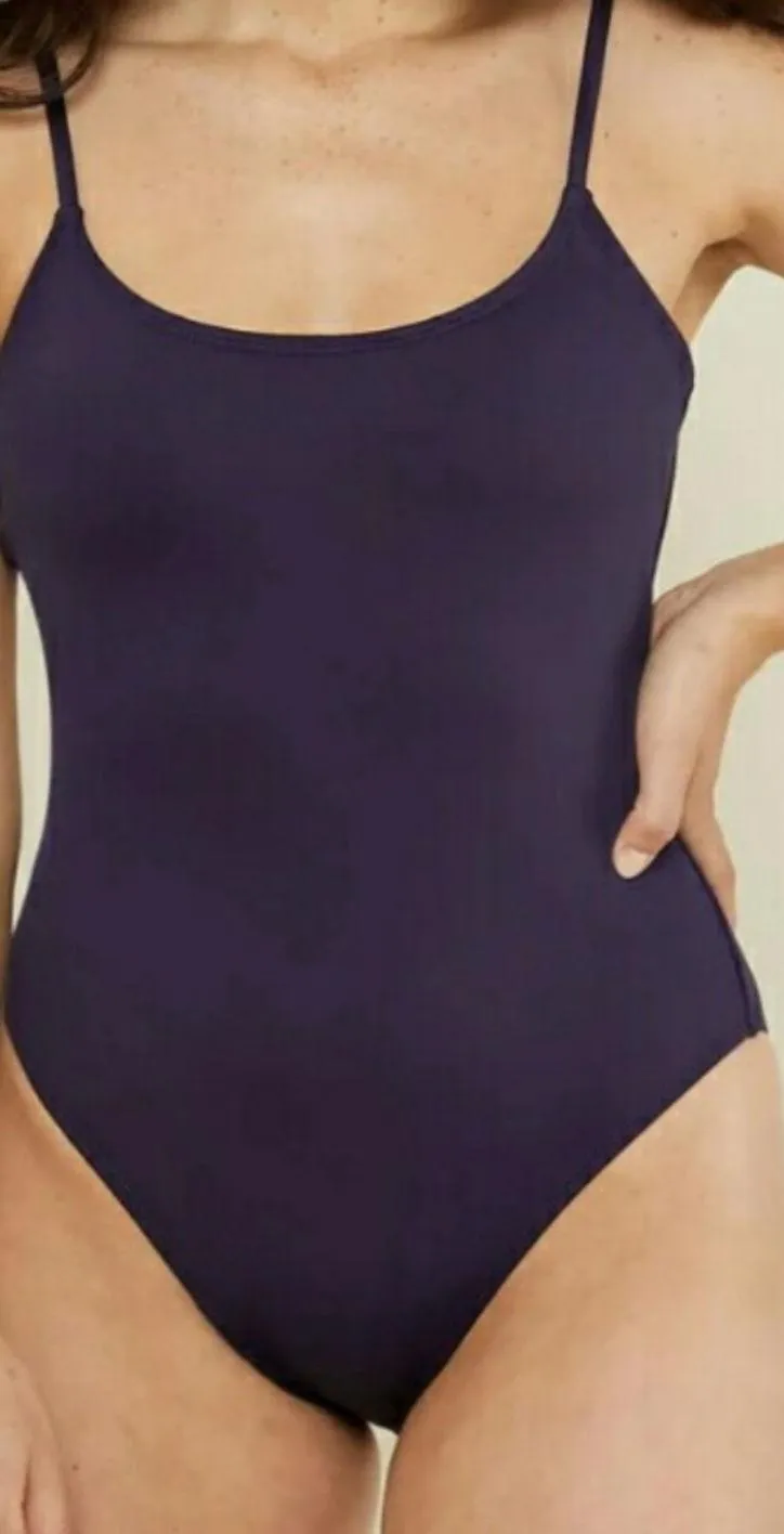 Andie The Laguna One Piece Navy Scoop Low Back Adjustable Cheeky Bottom XXXLT - Image 1