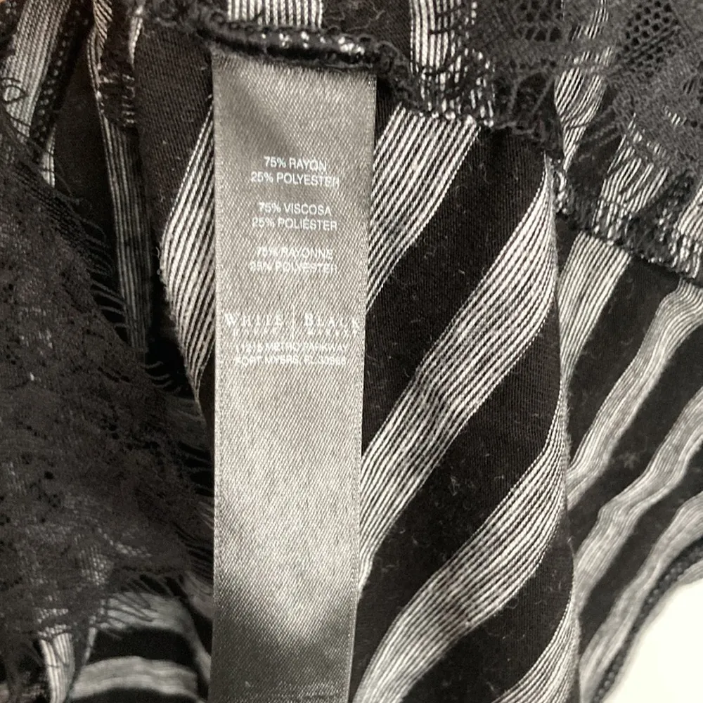 WHBM | Striped Long Sleeve with Lace sz Large - Image 4