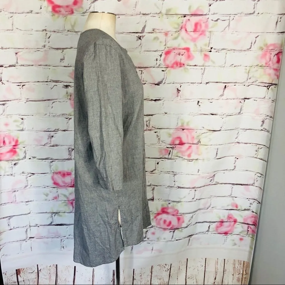 Holding horses gray long sleeve button down tunic - Image 4