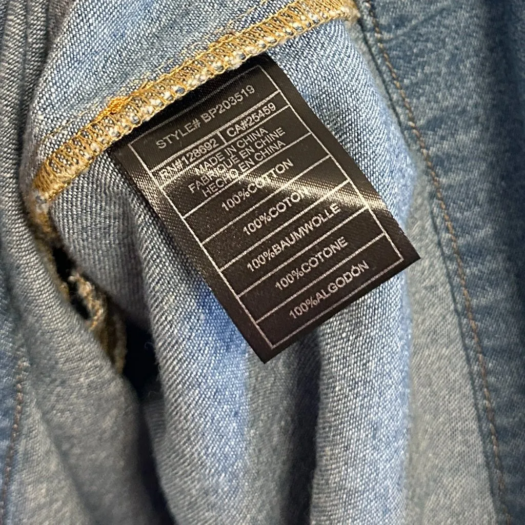 STEVE MADDEN Mick Pintuck Denim Romper in Moon Shadow Size X-Small - Image 11