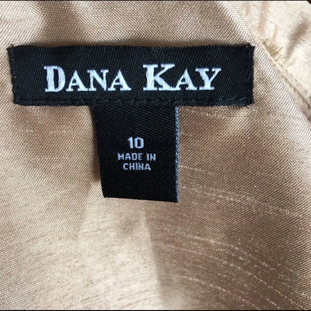 Dana Kay Gold Single Button Blazer Size 10 Gold - Image 6