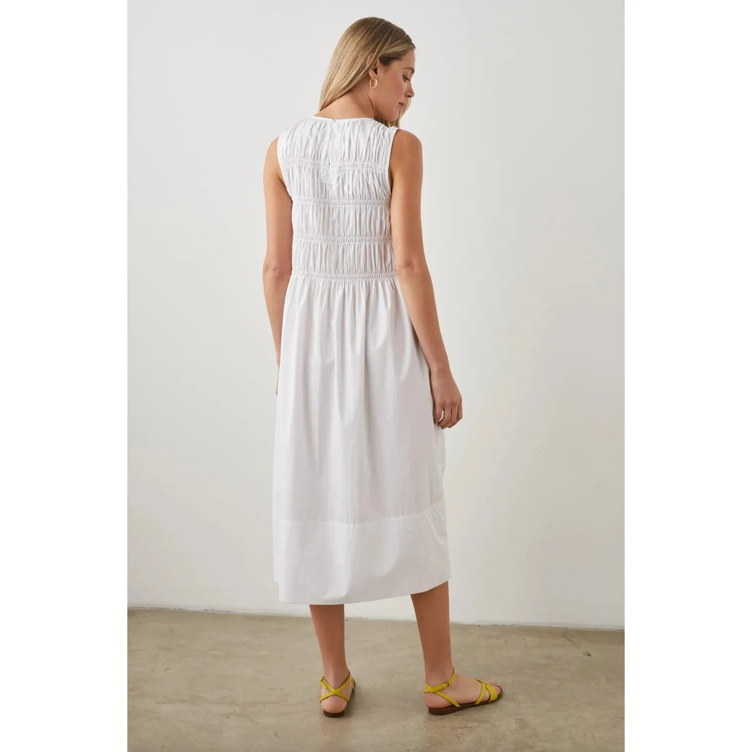 Rails Smocked Cotton-Poplin Tilda Dress in White - Image 2