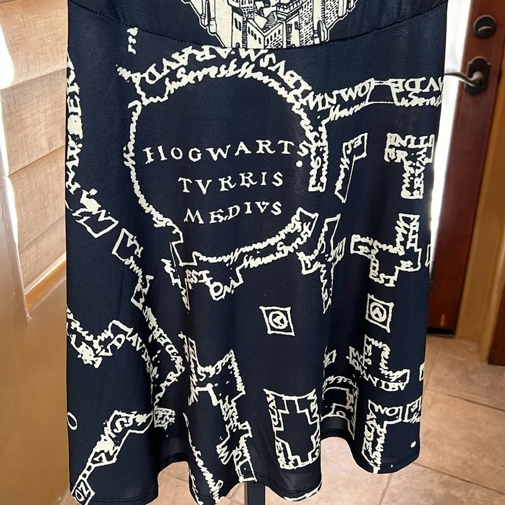 Harry Potter Marauders Map Hogwarts Skater Dress Size Small - Image 3