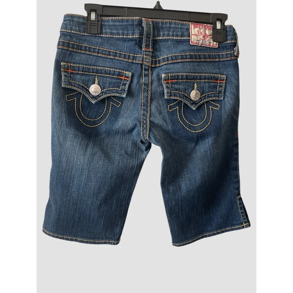True Religion Shorts Denim Joey Short Big T Womens Size 26 Made In USA Vintage - Image 4