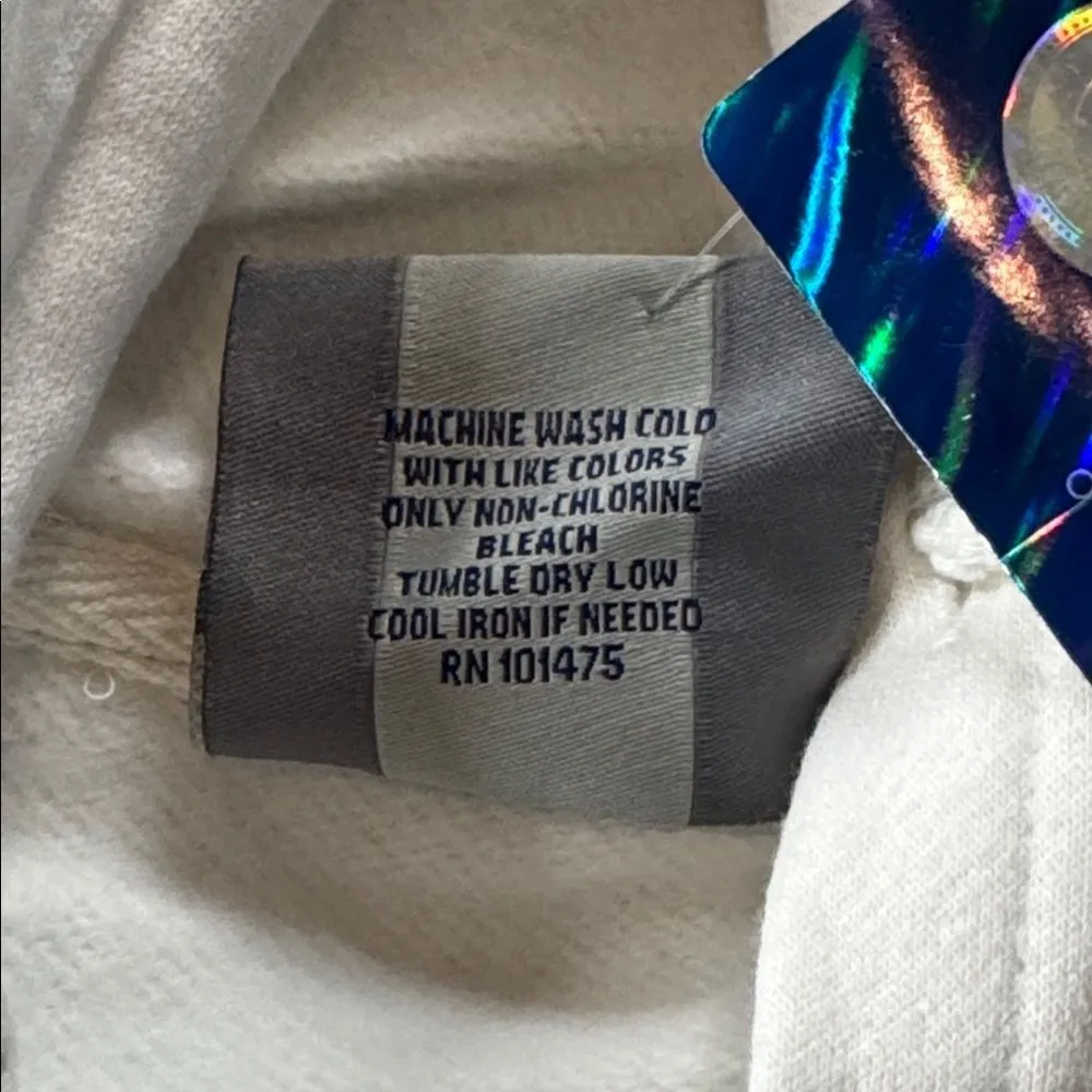 Women’s White Embroidered MIAMI College Hoodie Size S NEW - Image 12