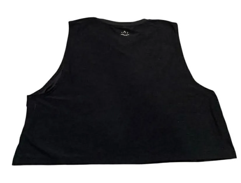 BEYOND YOGA Black Cropped Muscle Tank L Clean Girl Athleisure Minimalist Basic - Image 1