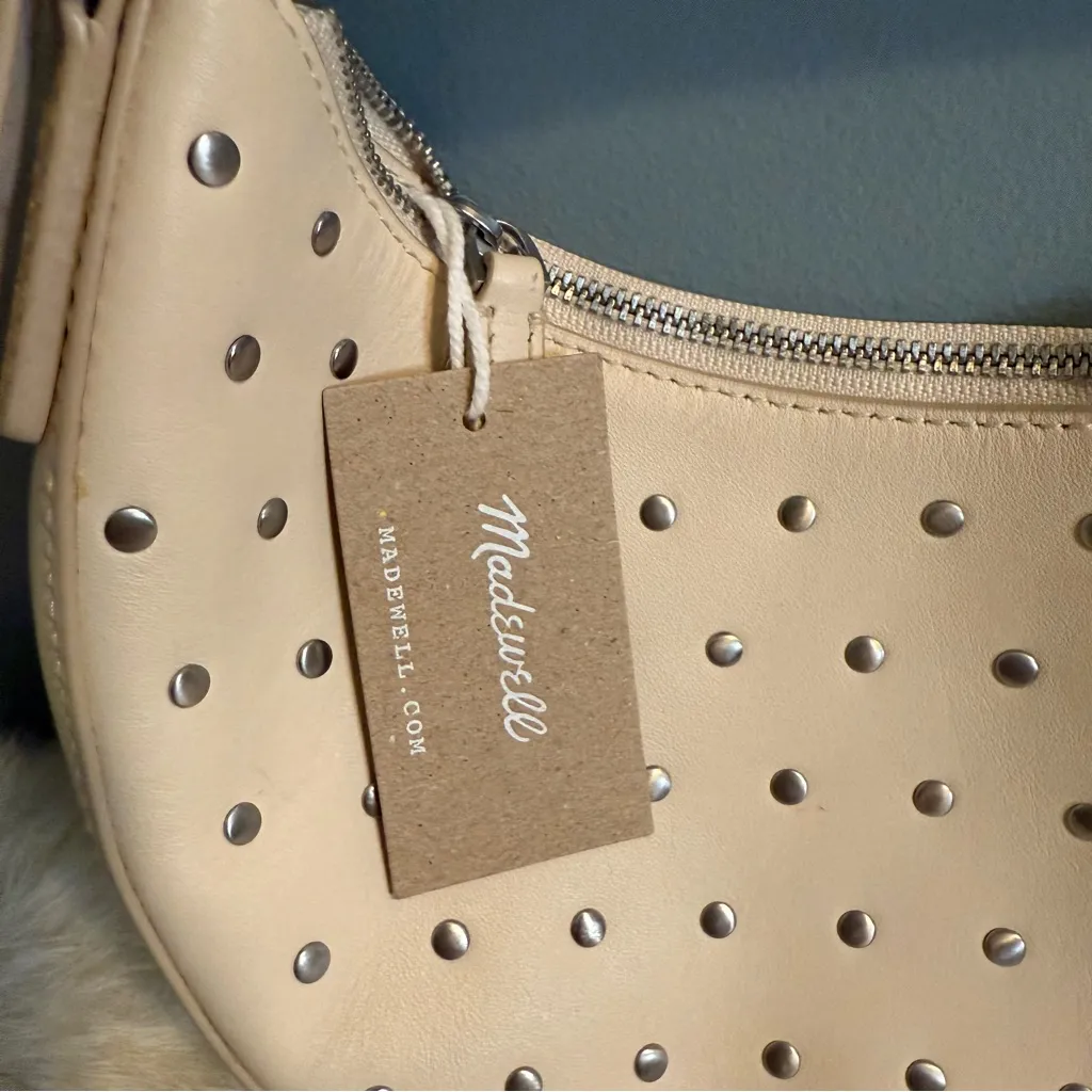 The Essential Top Handle Ecru Leather Mini Bag - Image 3