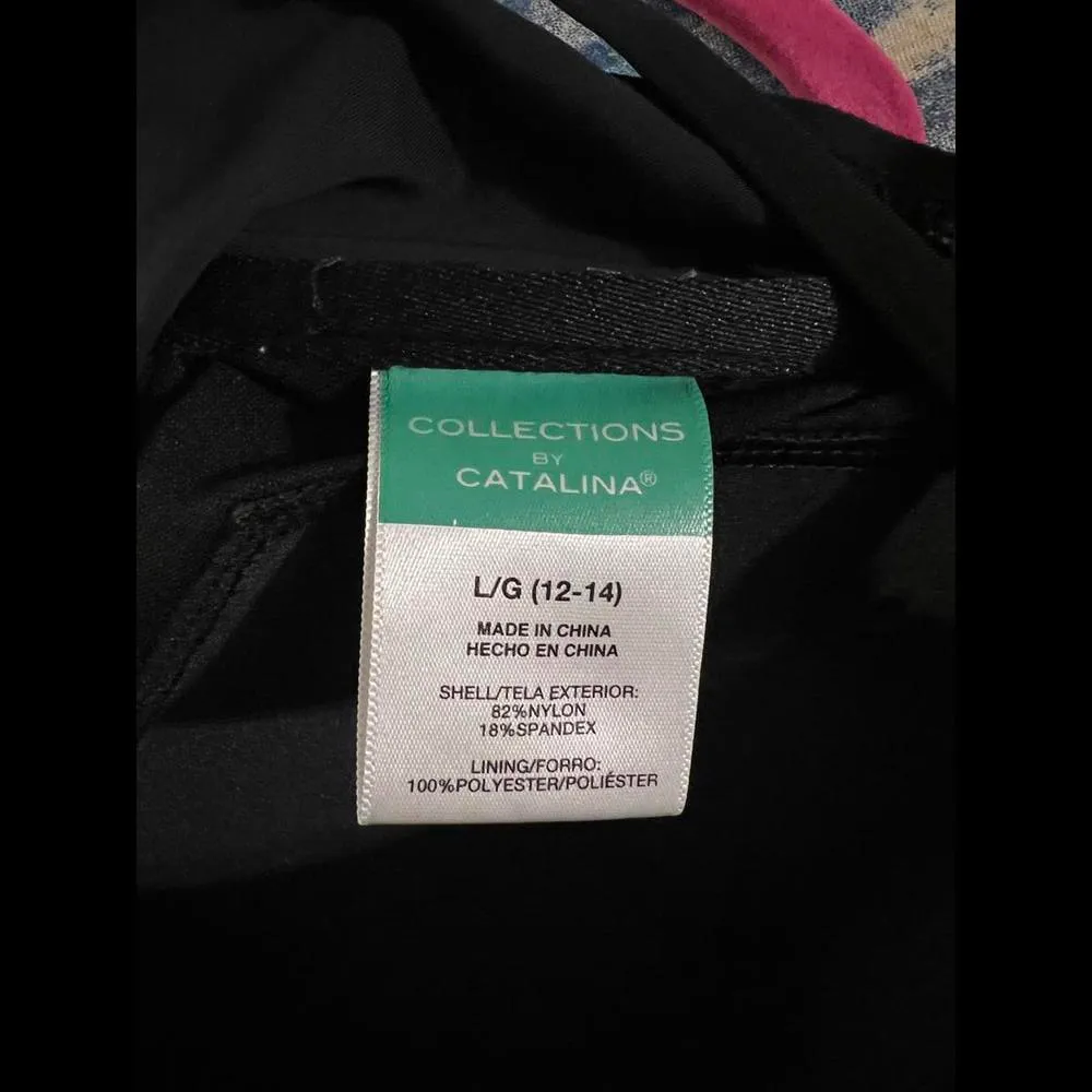 Catalina Elegant Black Bandeau Twist Front Swimsuit Top size Large (12 - Image 5