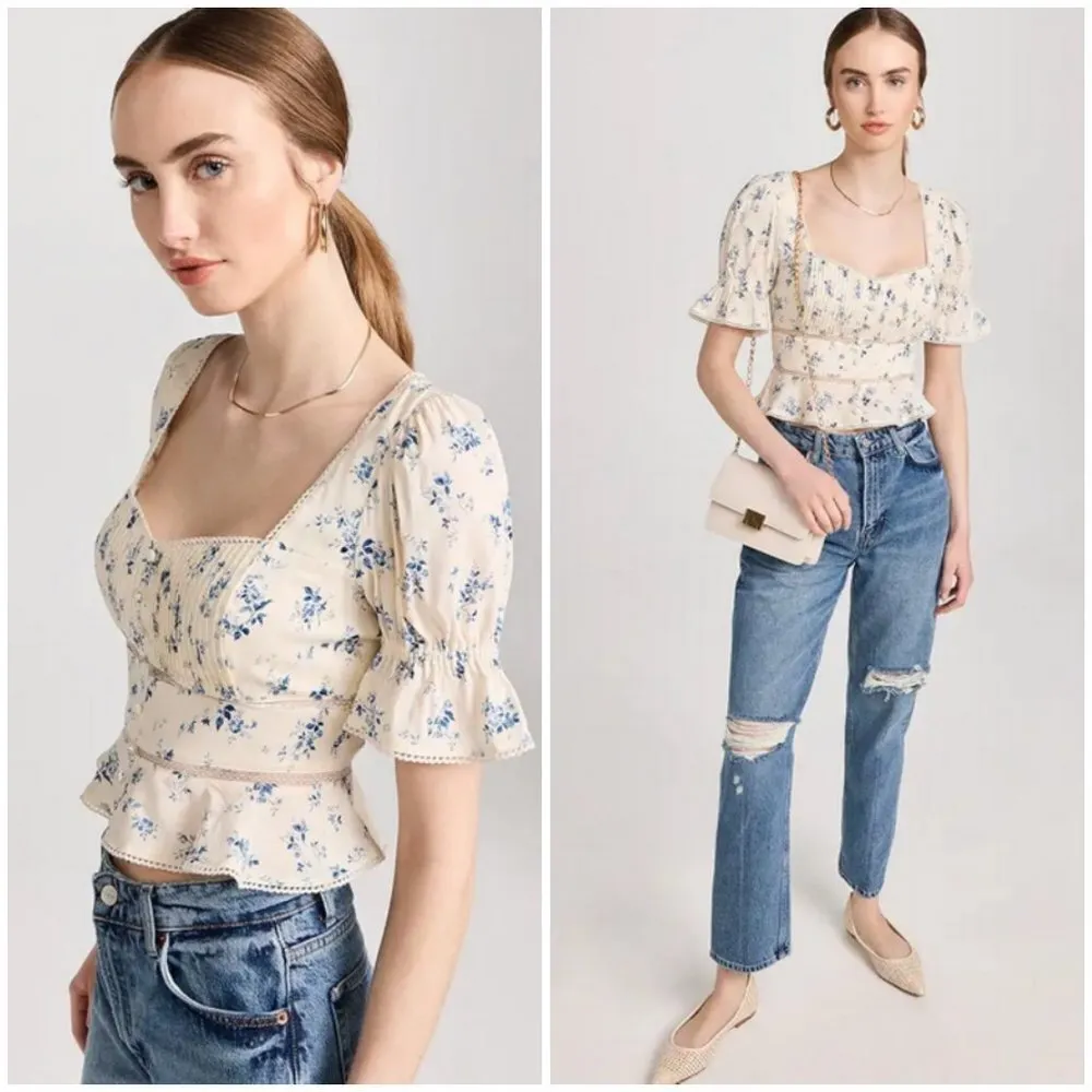 💕REFORMATION💕 Daphne Top ~ Orlaya Floral Print 10 NWT - Image 7