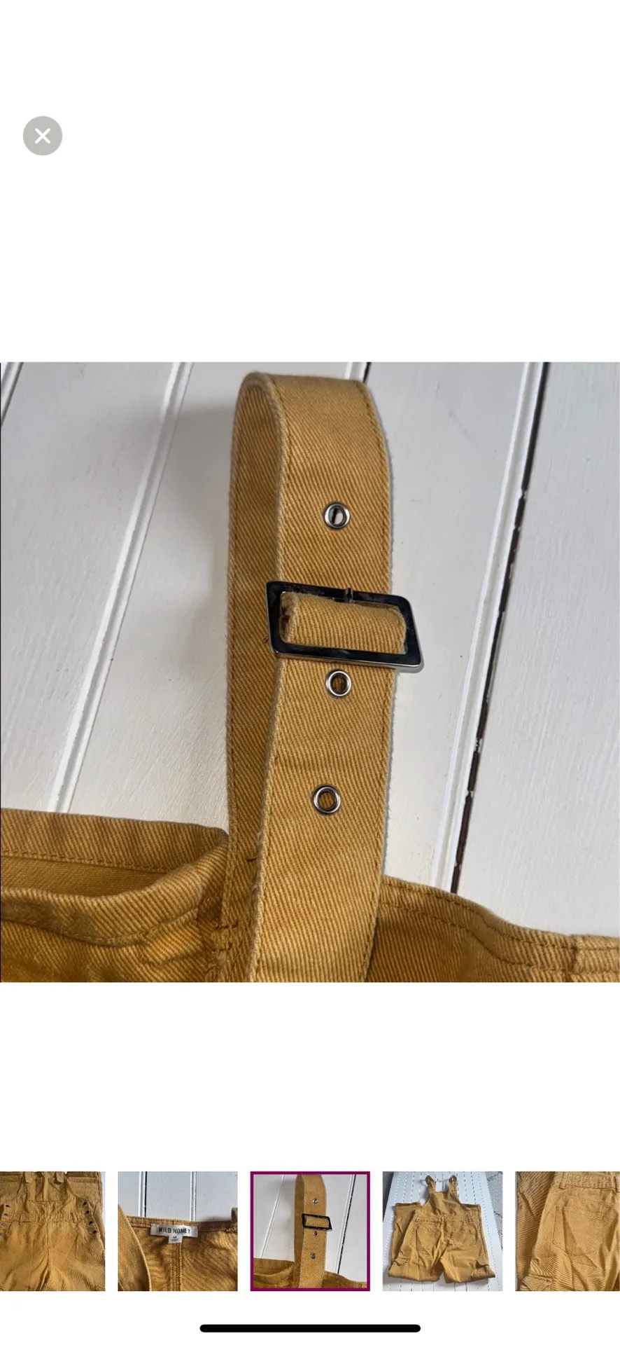 Wild Honey Overalls Mustard Yellow Size M - Image 8
