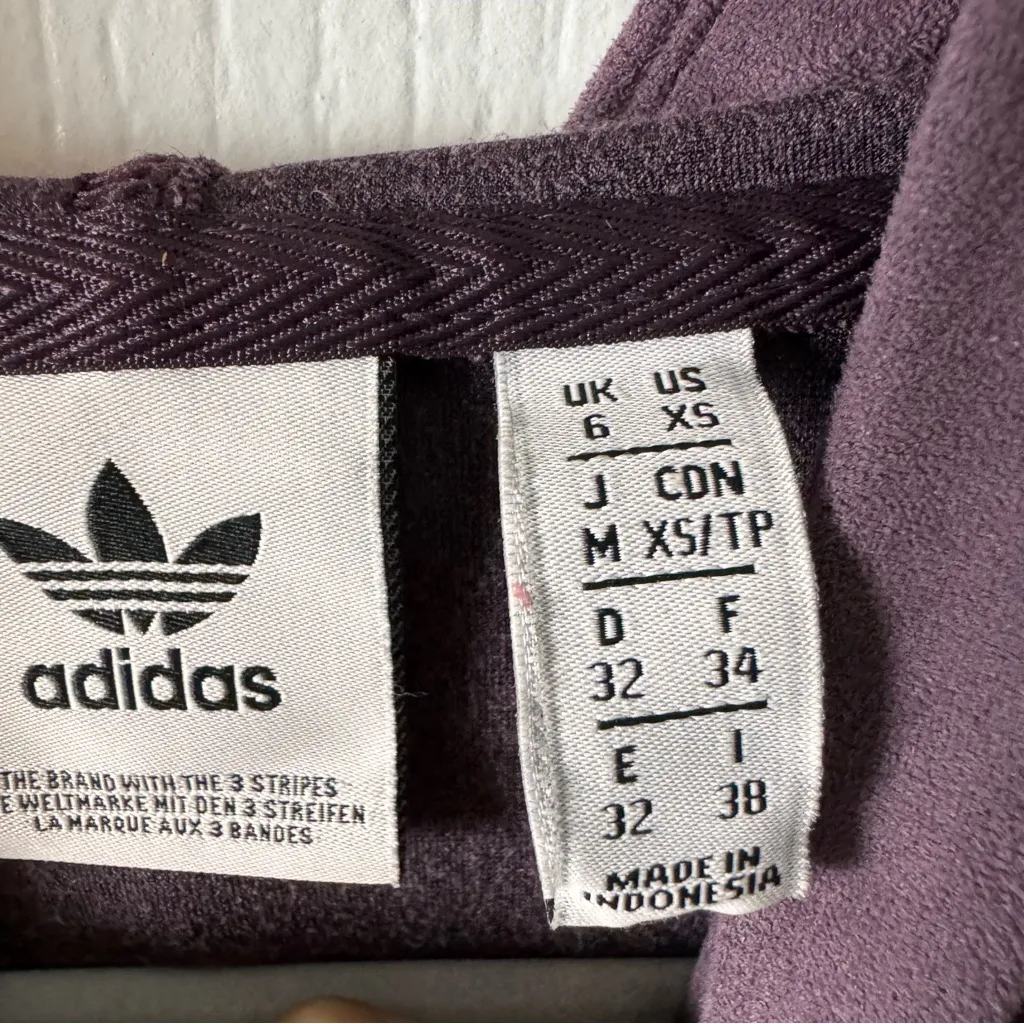 Adidas Adicolor Classics Faux‎ Suede Hoodie Women's Size XS UK6 - Image 11