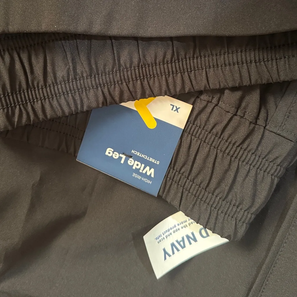 Old Navy Slick Black Joggers - Image 2