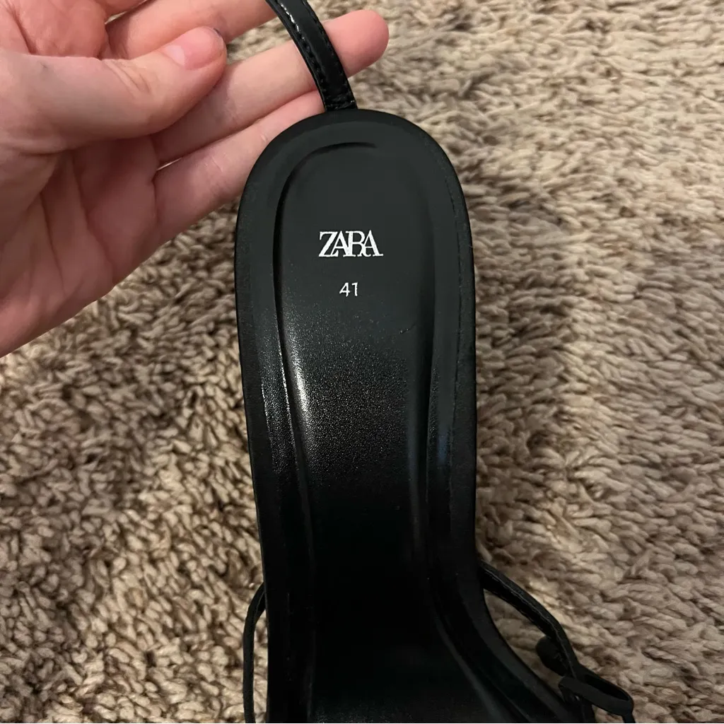 ZARA Rhinestone Strappy Kitten Heels - Image 5