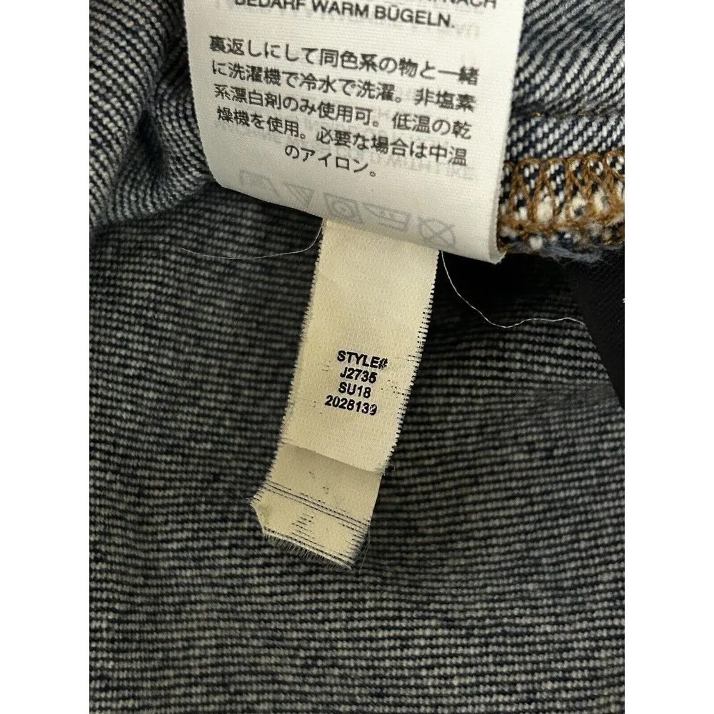 Madewell Stretch Straight Denim Medium Blue Mini Split-Hem Skirt Size 26 - Image 2