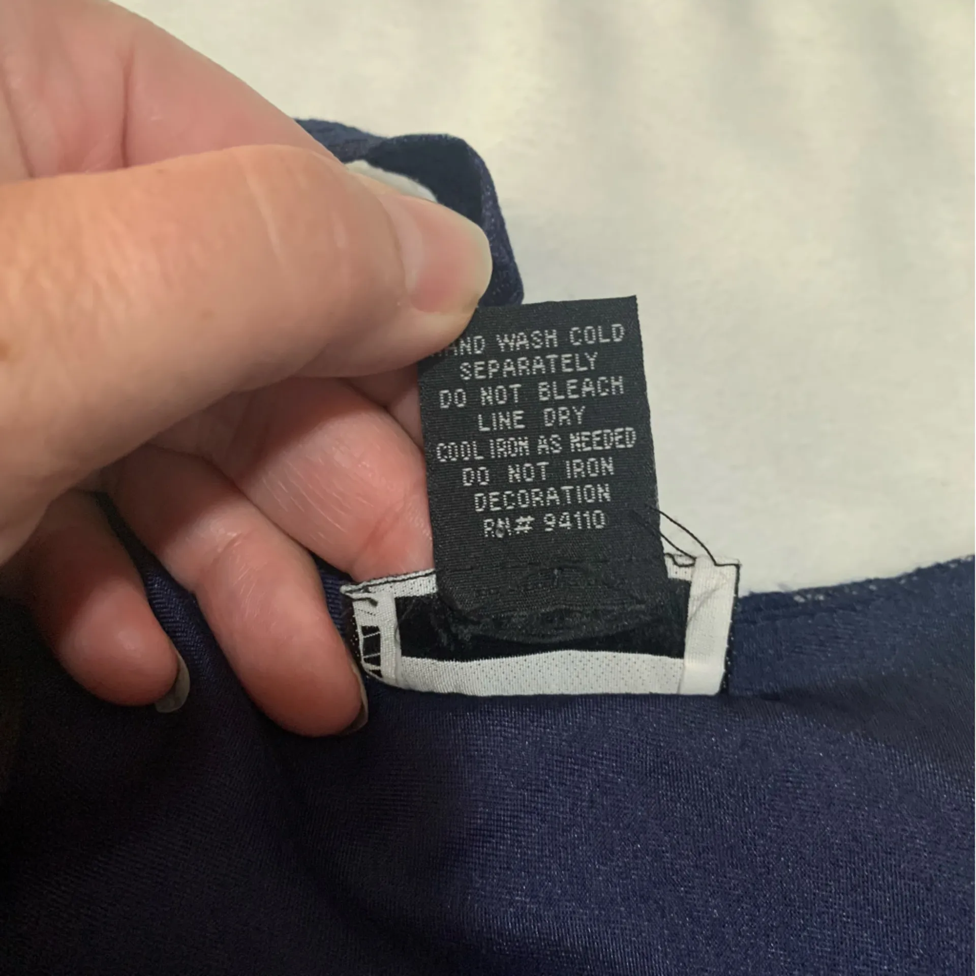 Believe size 10 y2k navy blue lace asymmetrical fairy dress 90s dance beaded - Image 4