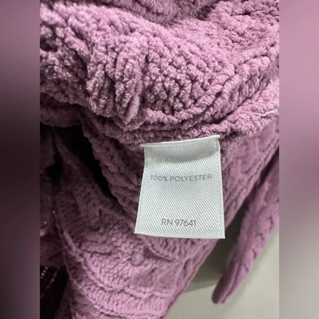 J Jill Lavender Purple 100% Cotton Crew Neck Chunky Knit Sweater Size undefined - Image 3