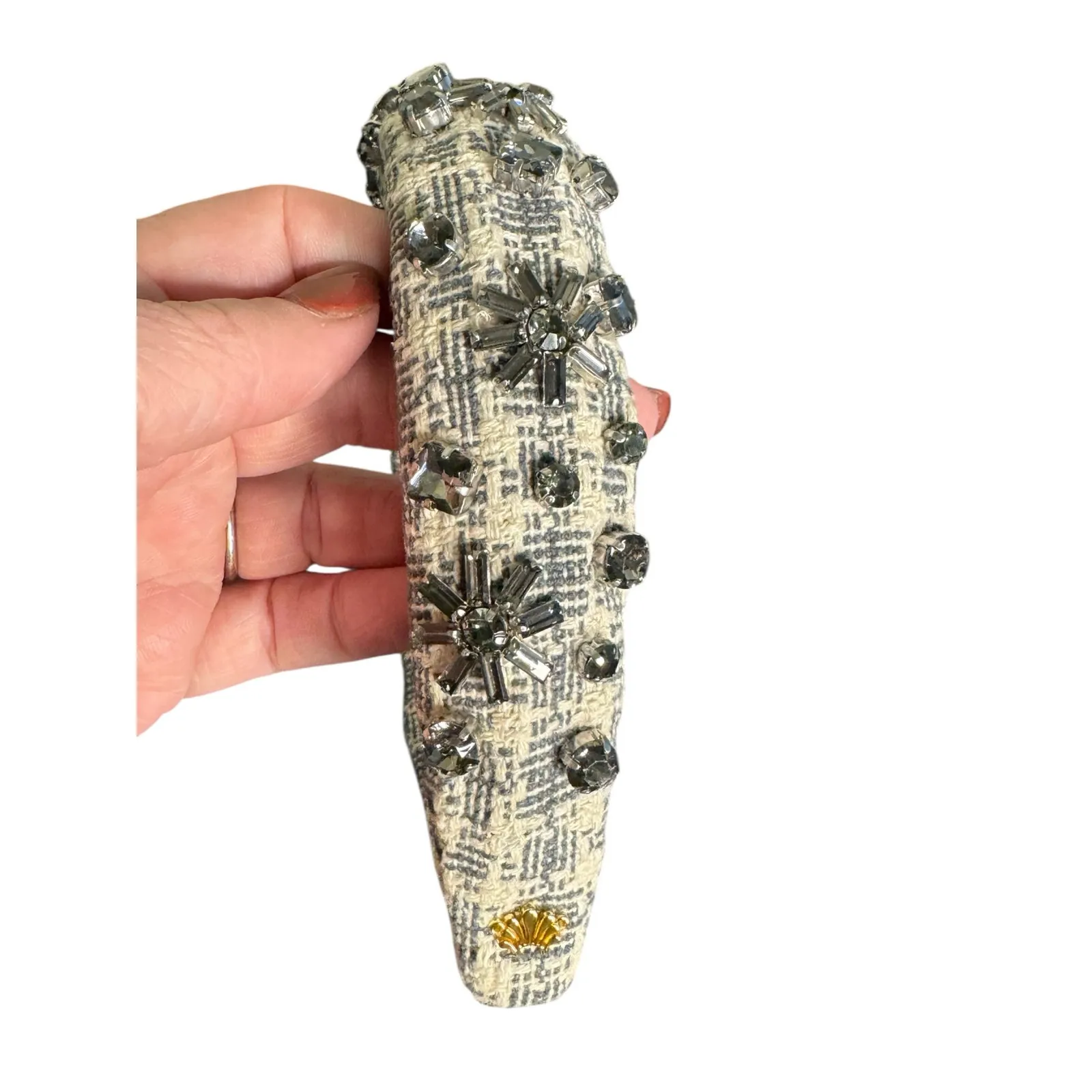 Lele Sadoughi NWT Crystal Snowflake Knotted Headband w/Dust Bag - Image 4