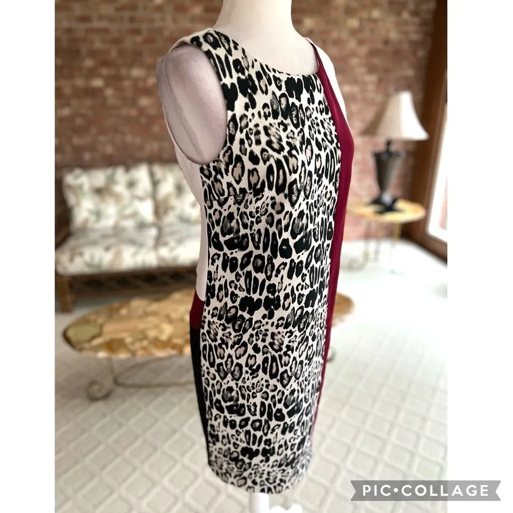 Ann Taylor Dress Animal Print Mini Sheath Black White  6P Party Chic Work Garden - Image 12