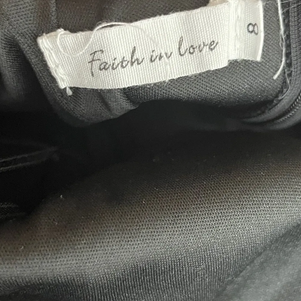 Faith In Love Mini Dress Black‎ Black Size 8 - Image 7