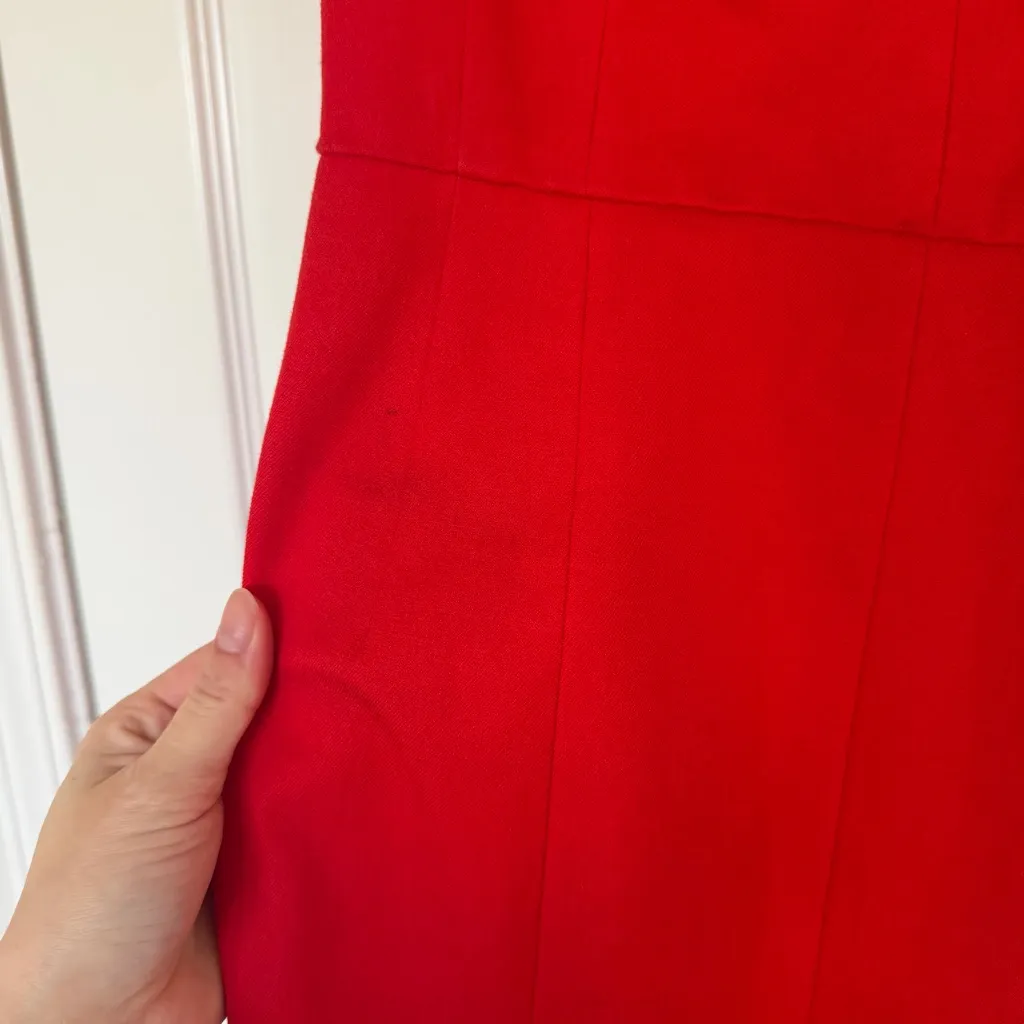 Banana Republic Red Sweetheart Neckline Dress Size 0 - Image 5