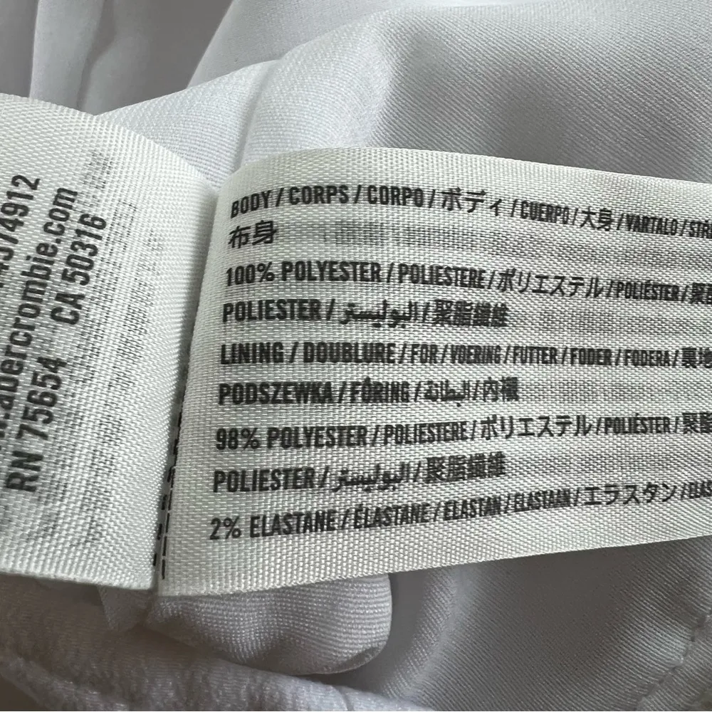 Abercrombie & Fitch Top Puff Sleeve White Crop S Boho Peasant Milkmaid Concert - Image 12