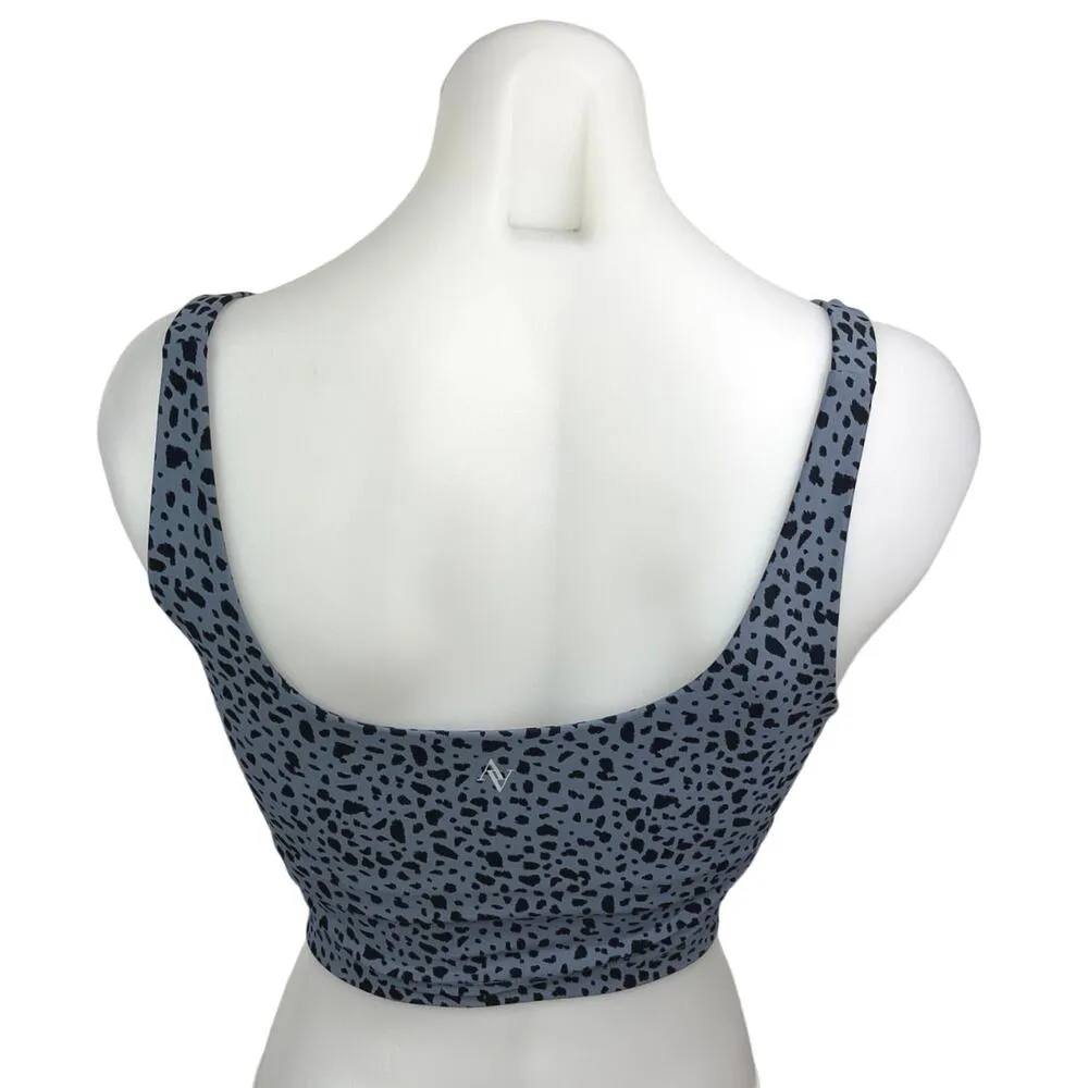 Bandier All Access Tempo Blue Cheeta Leopard Animal Print Sports Bra Crop Top XS - Image 2