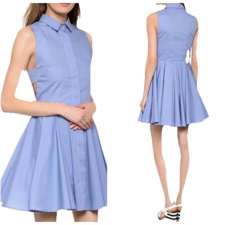 Revolve a.c.e Jules Pleated Dress Blue Size X - Image 2