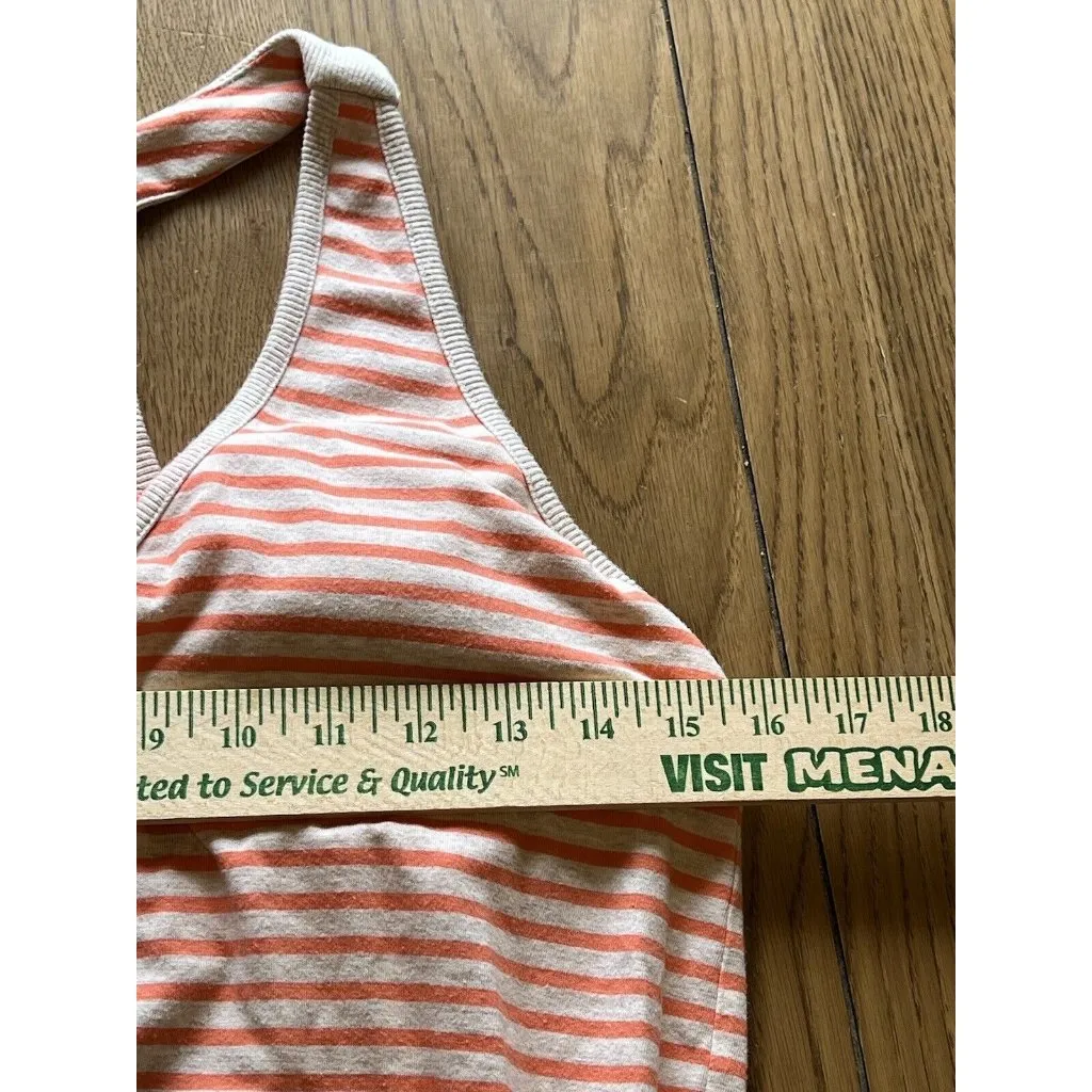 Athleta Ember Racer Back Midi Dress‎ Women’s Size Medium Orange Stripe Athletic - Image 4
