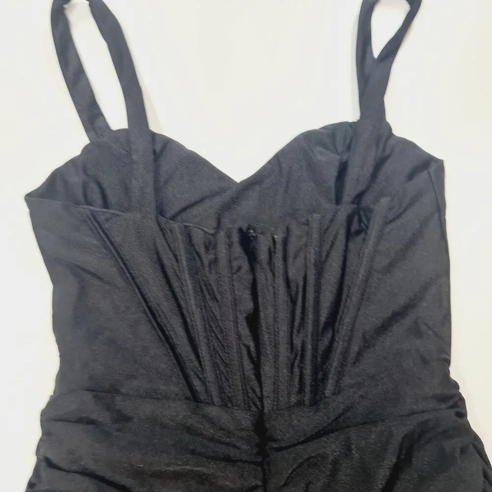 h:ours Miquela Mini Dress in Black Small - Image 7