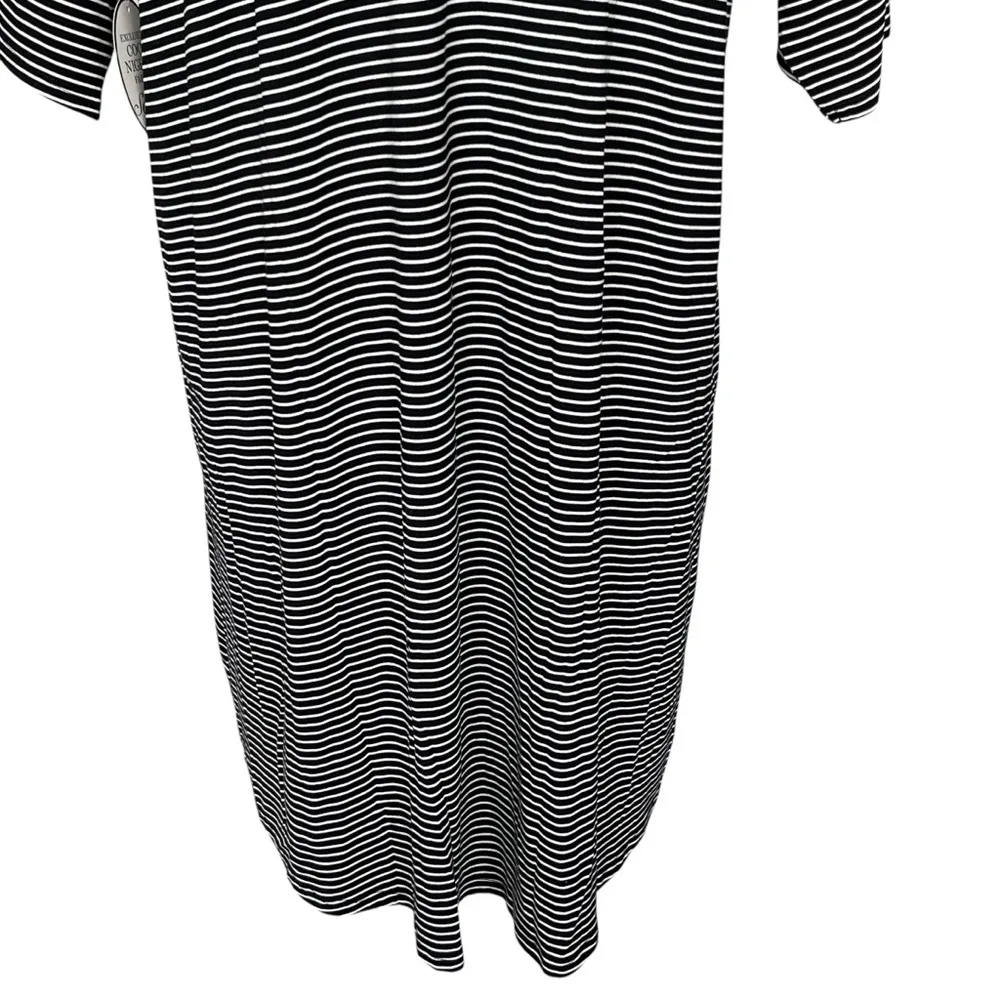 Soma Cool Nights Black and White Striped Sleep Dress Shirt Women’s Size XL - Image 6