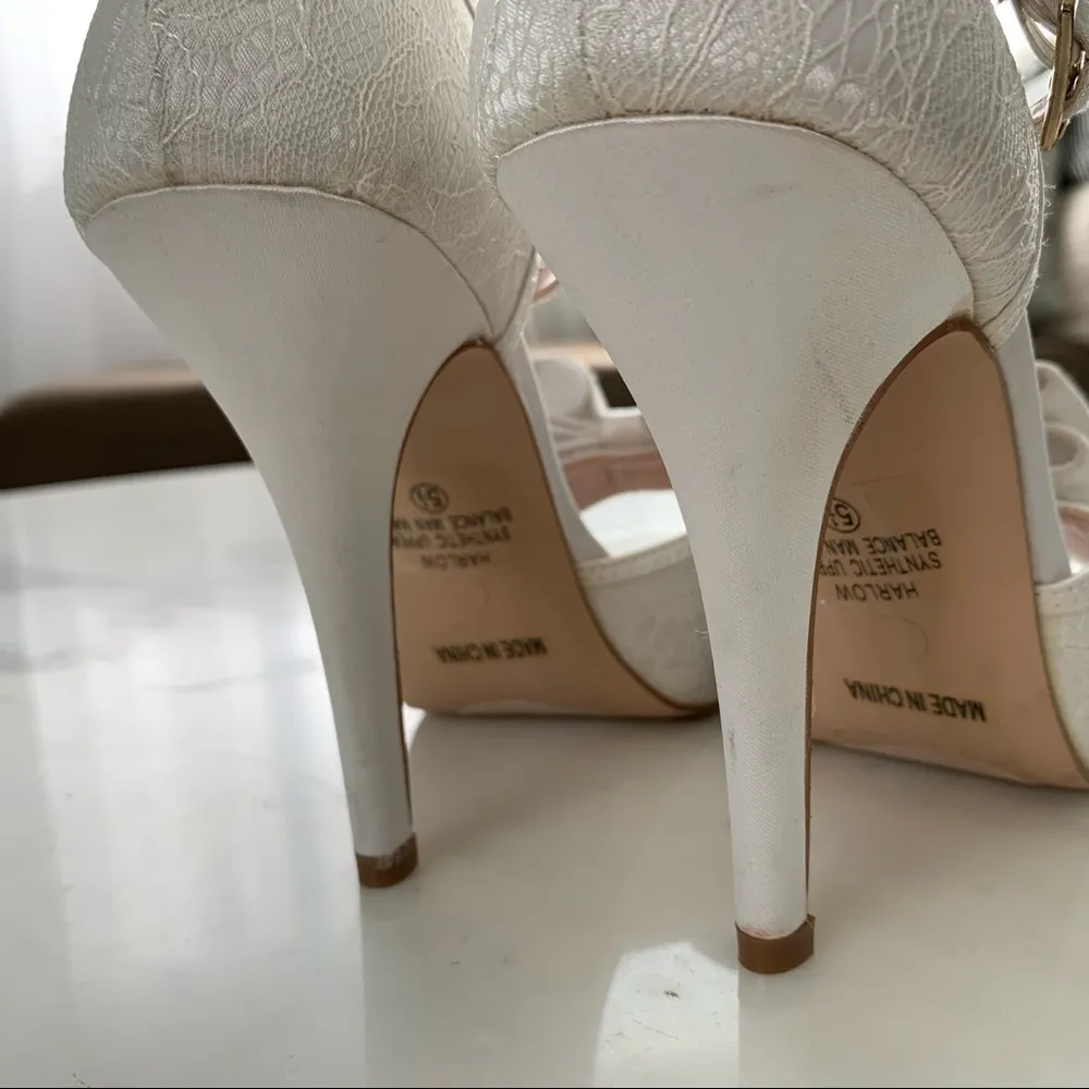 💎💕 Your Party Shoes • Harlow Wedding Heels 💕💎 White Size 5.5 - Image 11