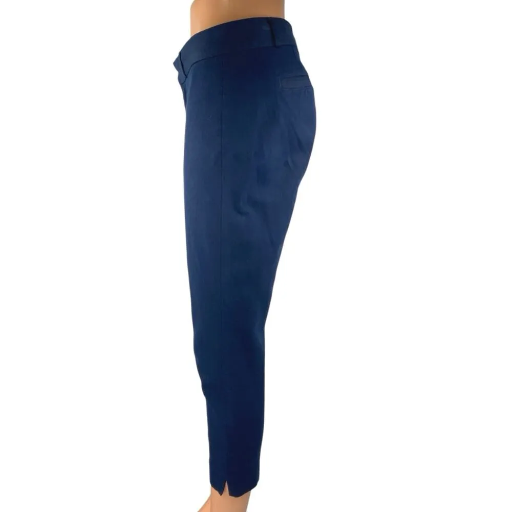 Banana Republic Sloan Women's Blue Skinny Mid Rise Crop Trousers Dress Pants 2P - Image 2