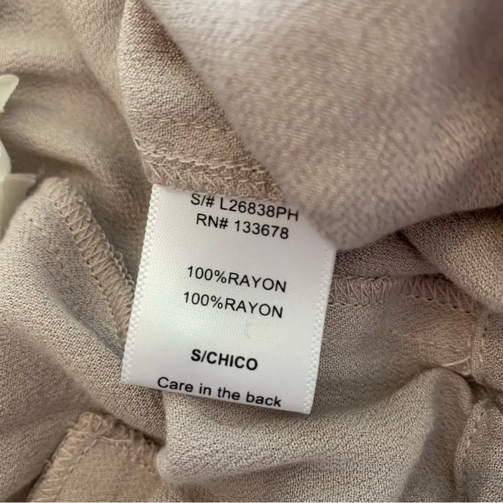 Love Tree Los Angeles Beige Drawstring Linen Pants - Image 11